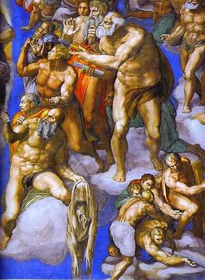 聖人たち（右列）：ミケランジェロ「最後の審判」 - 続 壺 齋 閑 話